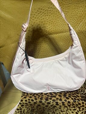 Classic Black Nylon Shoulder Hobo Bag